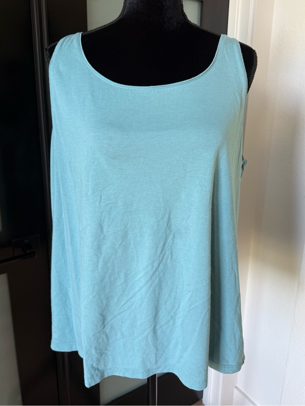 J. Jill Aqua Scoop Neck Tank Top